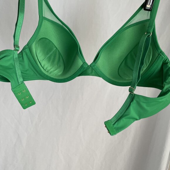 ThirdLove 24/7 Classic Uplift Plunge Bra Size 36A½ Green Smooth T-Shirt Mesh New - Picture 6 of 12
